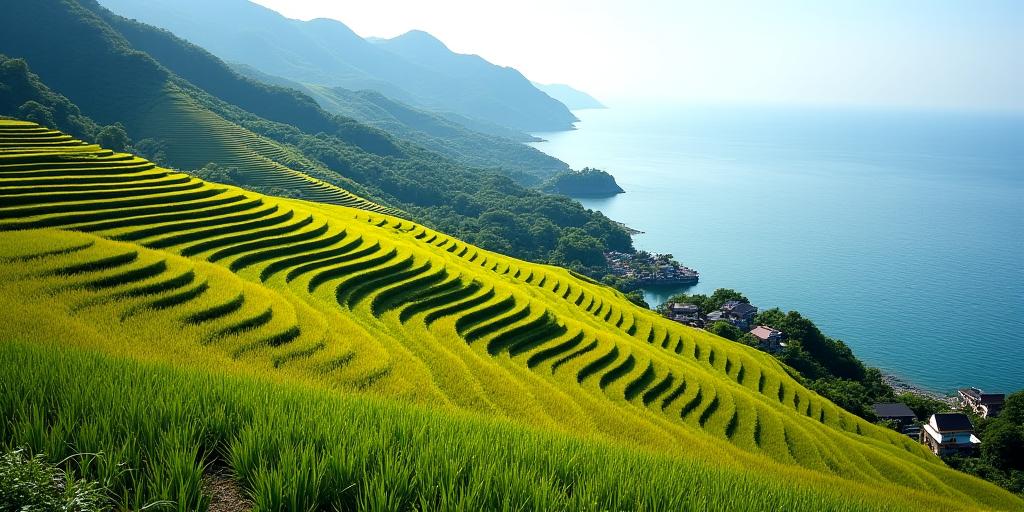 남해 가천 다랭이마을의 계단식 논